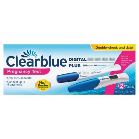 Clearblue Double Check and Date Ψηφιακό Τεστ Εγκυμοσύνης 1 τεμ + Plus Τεστ Εγκυμοσύνης 1 τεμ